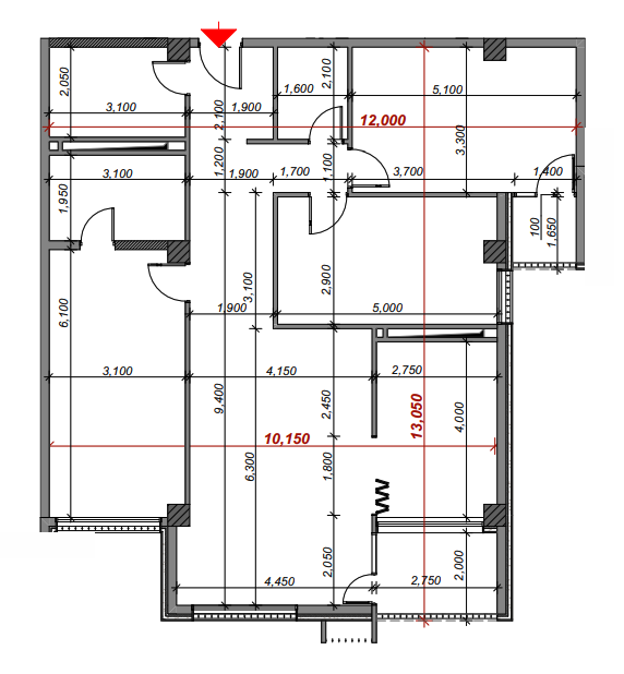 Floor plan schematic